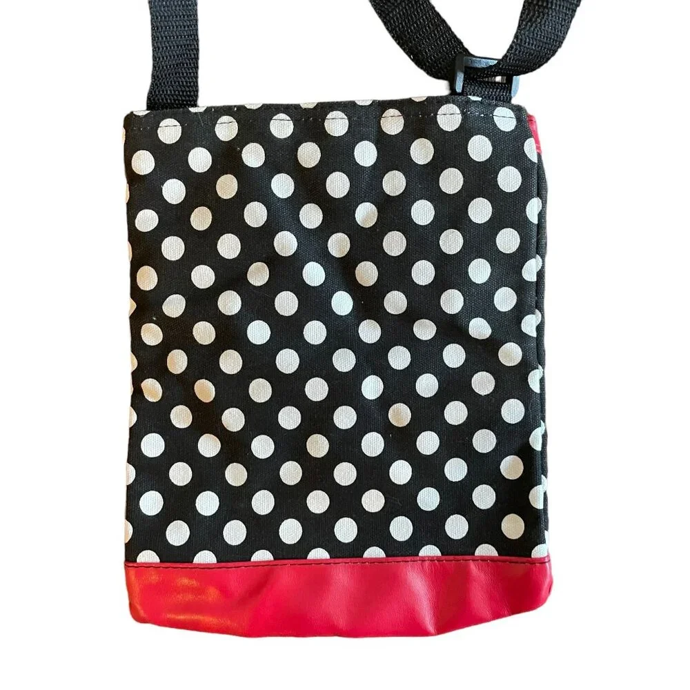 Disney Minnie Mouse Polka Dot Shoulder Bag Purse Adjustable Strap Girls Small